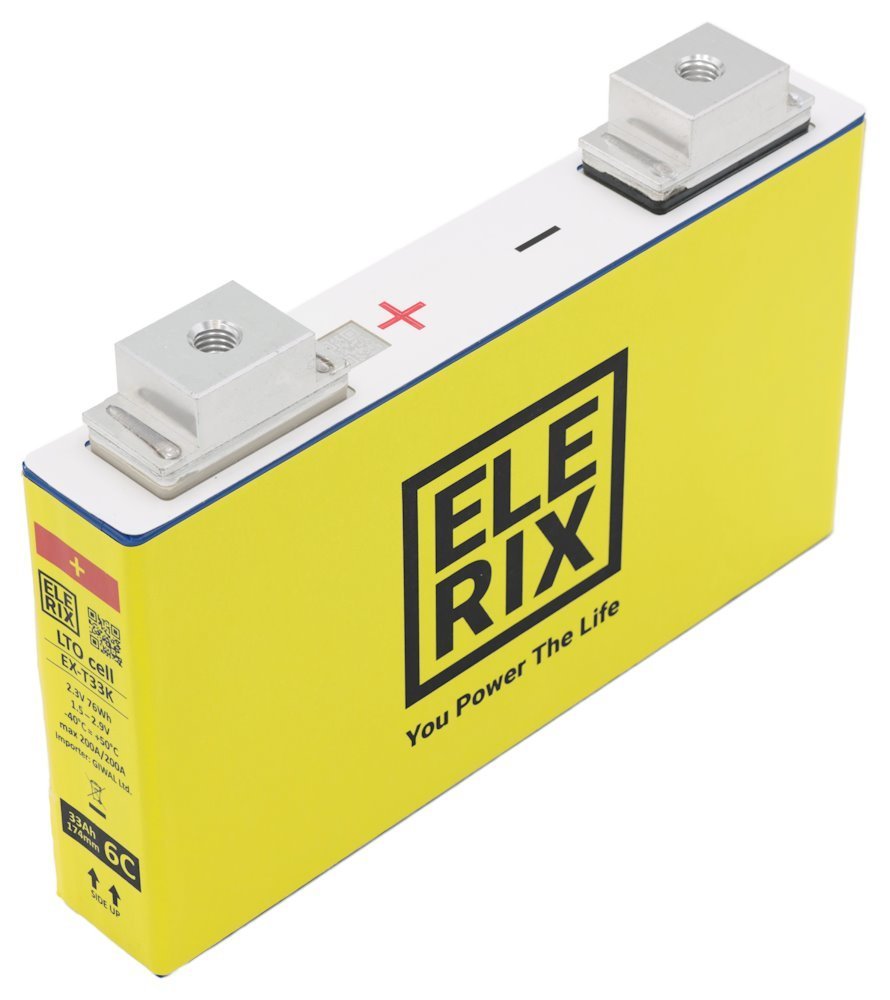 ELERIX Lithium Titanate Oxide Cell (LTO) Prismatic 2.3 V 33 Ah - 6C