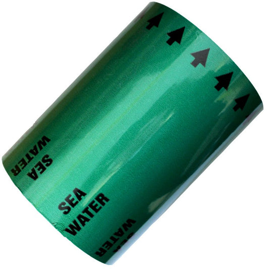 ISO 5031 - SEA WATER (Arrows)- Banded Marine All Weather Pipe Identification