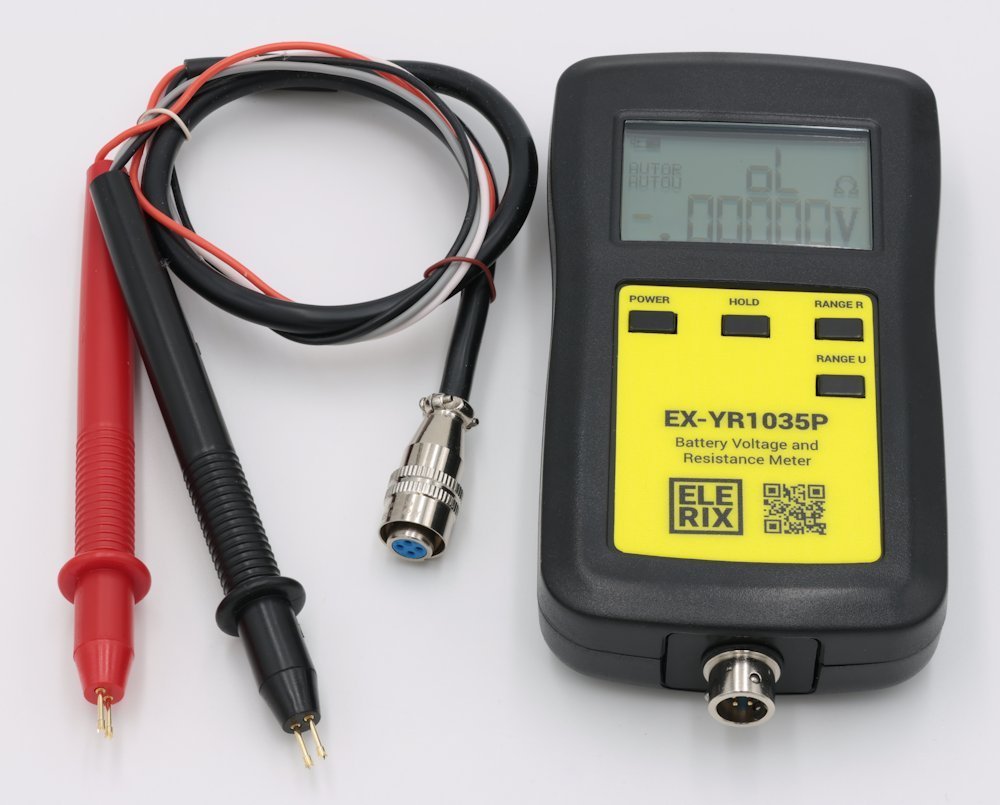 ELERIX Battery Tester and Resistance Meter EX-YR1035P