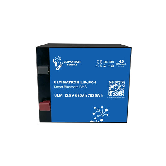 Ultimatron 12.8V 620Ah LiFePO4 Under-Seat Lithium Battery with Smart BMS and Bluetooth