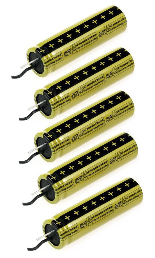 LTO1865 Rechargeable Cell: 2.4V 1300 mAh (Lithium Titanate), pack 5pcs