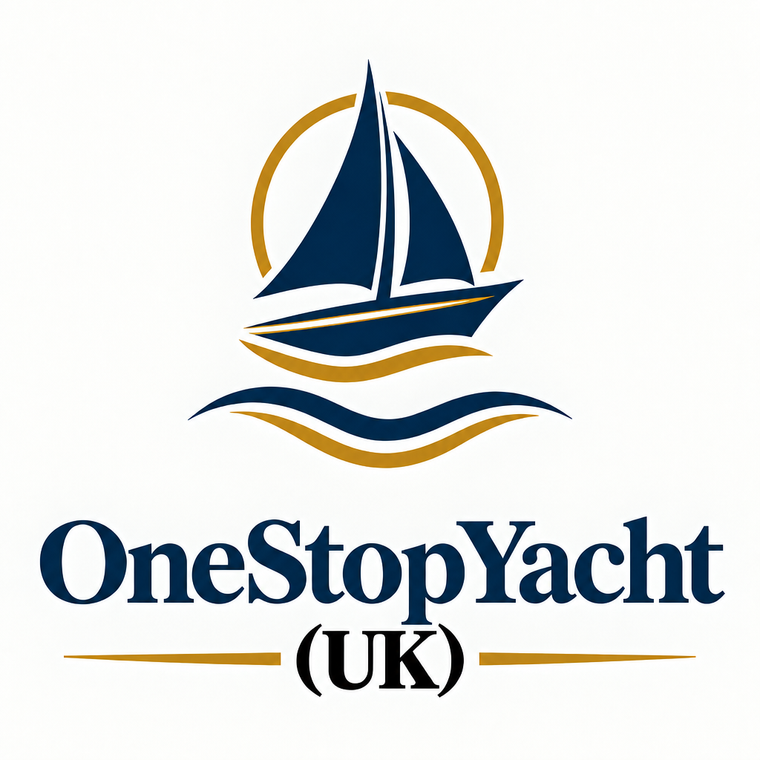 OneStopYacht logo with black (UK) text